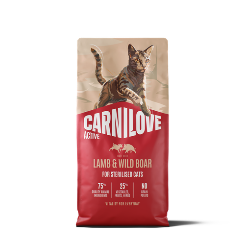 ACTIVE Dry Food Made with Lamb & Wild Boar for Sterilised Cats