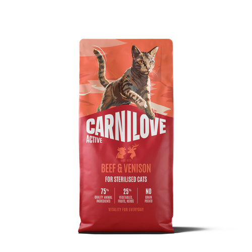 ACTIVE Dry Food Made with Beef & Venison for Sterilised Cats